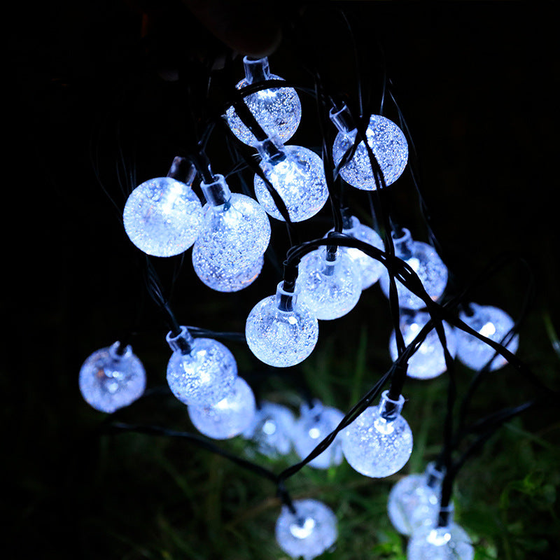 Load image into Gallery viewer, Factory direct outdoor camping light string crystal ball LED atmosphere decoration garden gypsophila solar light string
