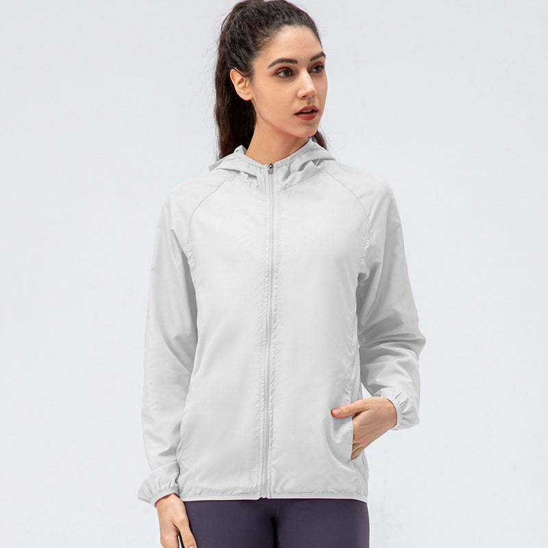 Load image into Gallery viewer, Women&#39;s outdoor sports skin windbreaker waterproof windproof lightweight breathable quick-drying cycling long-sleeved jacket D15007
