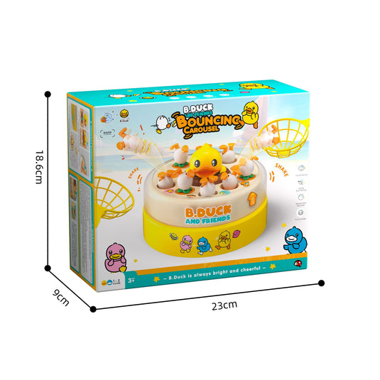 B.duck children's bouncing yellow duck toy children's bouncing turntable children's concentration training educational toys