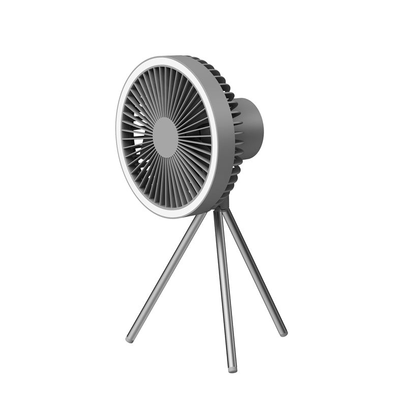 Load image into Gallery viewer, Outdoor camping fan portable tent ceiling fan lamp usb charging hanging vertical camping tripod outdoor fan
