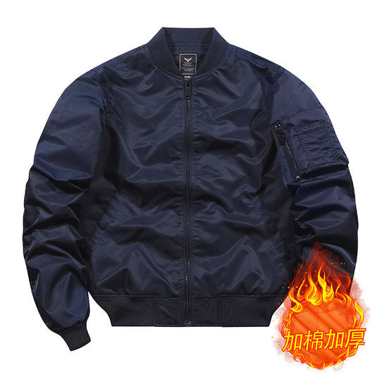 Autumn and winter tough guy jacket live source [cotton/thin] air force ma1 pilot jacket male flight jacket