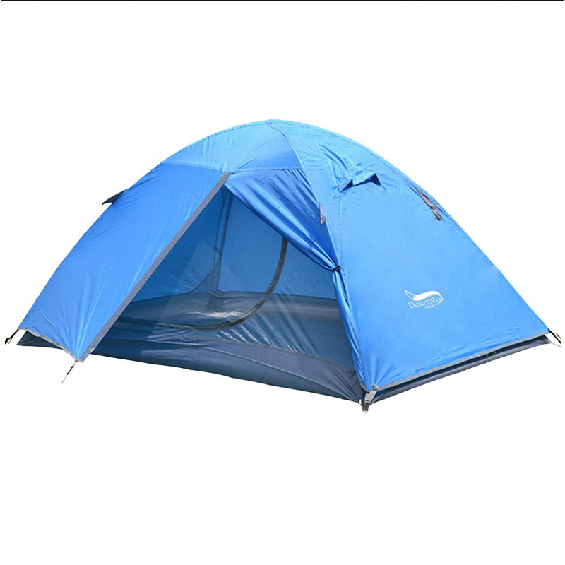 Load image into Gallery viewer, Outdoor camping double-layer camping tent Oxford cloth material camping rainproof sunscreen multi-person tent
