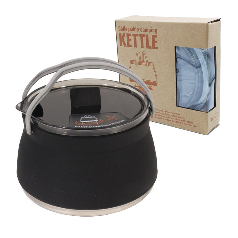 Load image into Gallery viewer, New camping portable silicone folding kettle outdoor compressible folding pot travel silicone kettle
