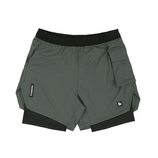 Fitness shorts release exposure loose moisture-absorbing sweat-wicking quick-drying elastic schoolbag bag shorts