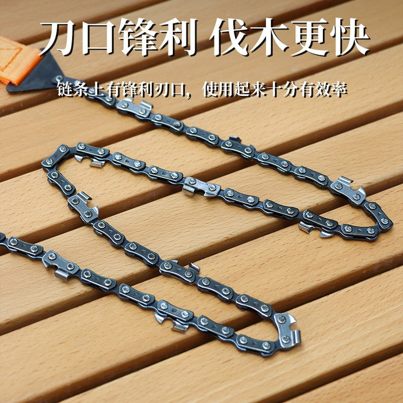 Load image into Gallery viewer, Portable Hand Chain Saw Outdoor Chain Scroll Saw 11 Teeth Manganese Steel Pocket Scroll Saw 24 Inch Garden Pruning Tool
