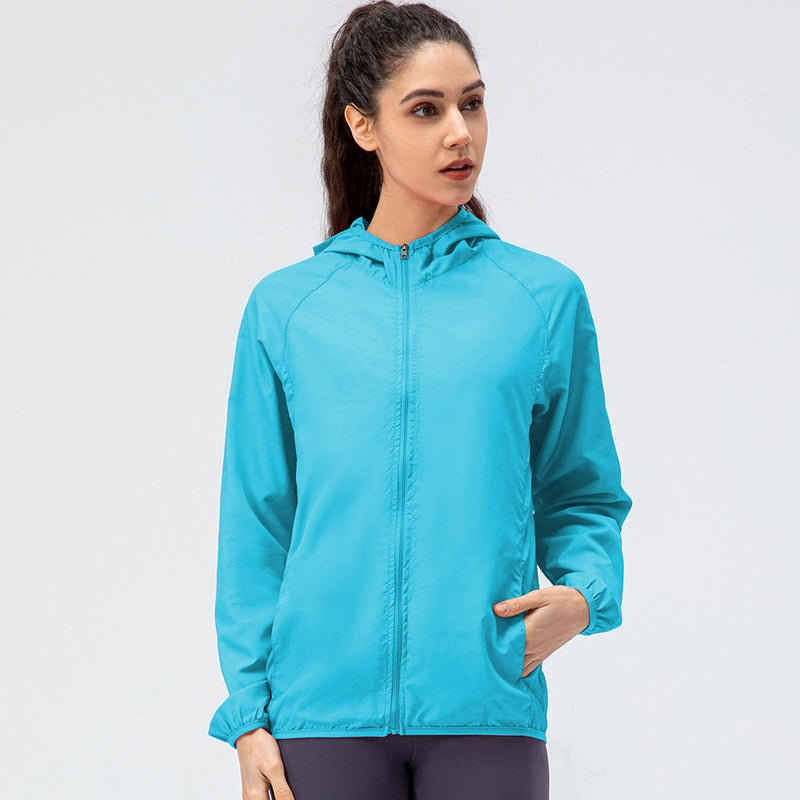 Load image into Gallery viewer, Women&#39;s outdoor sports skin windbreaker waterproof windproof lightweight breathable quick-drying cycling long-sleeved jacket D15007
