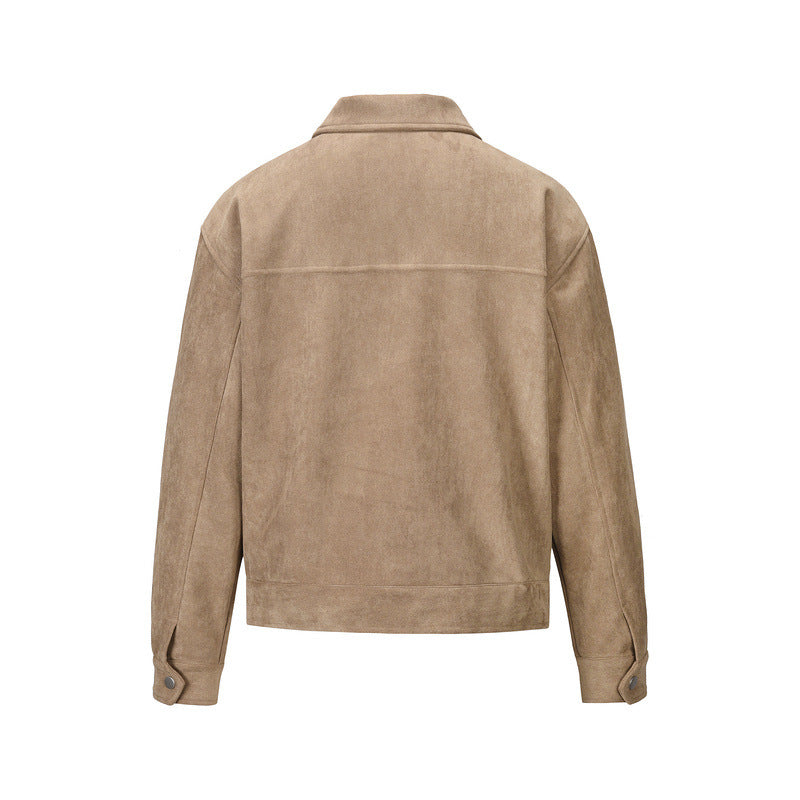 Load image into Gallery viewer, European and American high street ins same style trendy men and women jackets deerskin velvet thickened zipper large pocket jacket
