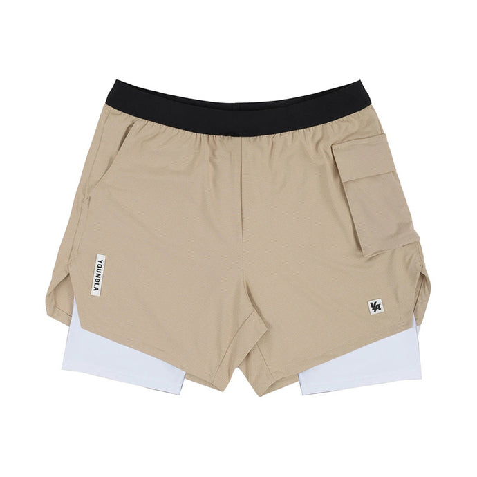 Fitness shorts release exposure loose moisture-absorbing sweat-wicking quick-drying elastic schoolbag bag shorts
