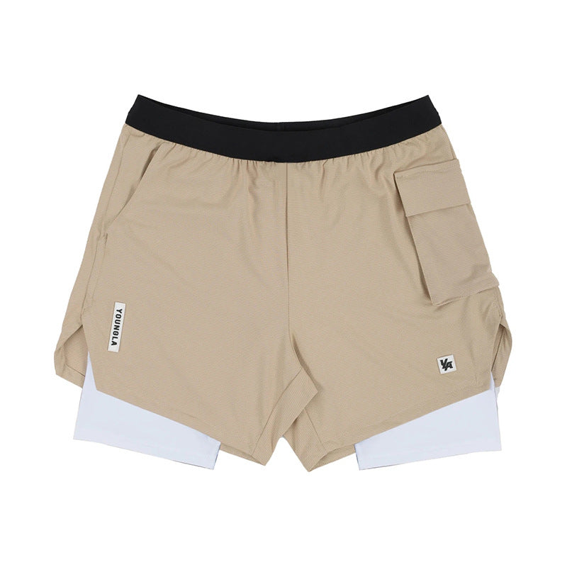 Load image into Gallery viewer, Fitness shorts release exposure loose moisture-absorbing sweat-wicking quick-drying elastic schoolbag bag shorts
