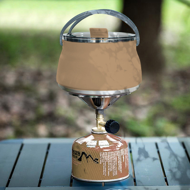 Load image into Gallery viewer, New camping portable silicone folding kettle outdoor compressible folding pot travel silicone kettle
