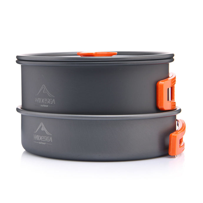 Widesea camping pot set 2-3 people portable outdoor pot with teapot picnic trekking camping pot