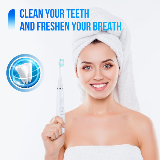Cross-border 5-speed high-frequency vibration tooth cleaner USB electric toothbrush tooth cleaner to remove stains and calculus set tooth cleaner