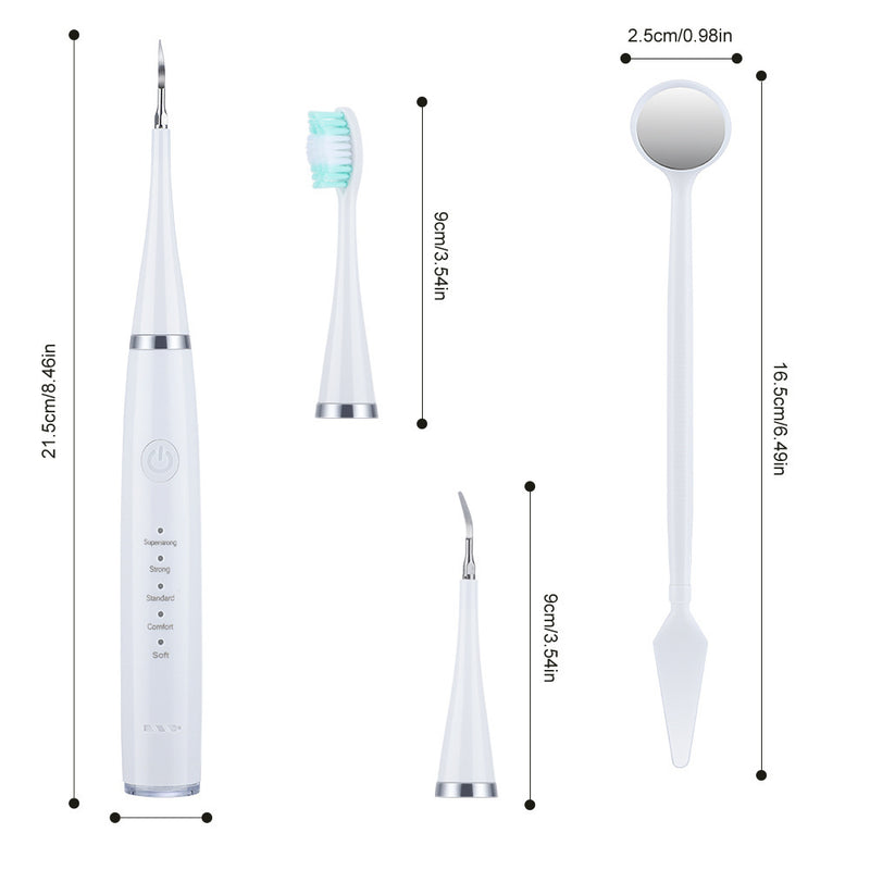 Load image into Gallery viewer, Cross-border 5-speed high-frequency vibration tooth cleaner USB electric toothbrush tooth cleaner to remove stains and calculus set tooth cleaner
