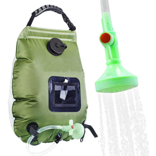 20L bath bag solar heat absorption army green 5 gallon shower bag outdoor camping bath water bag toiletry bag