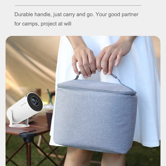 Cross-border hot-selling HY300 barrel projector storage bag portable outdoor camping portable projection storage box