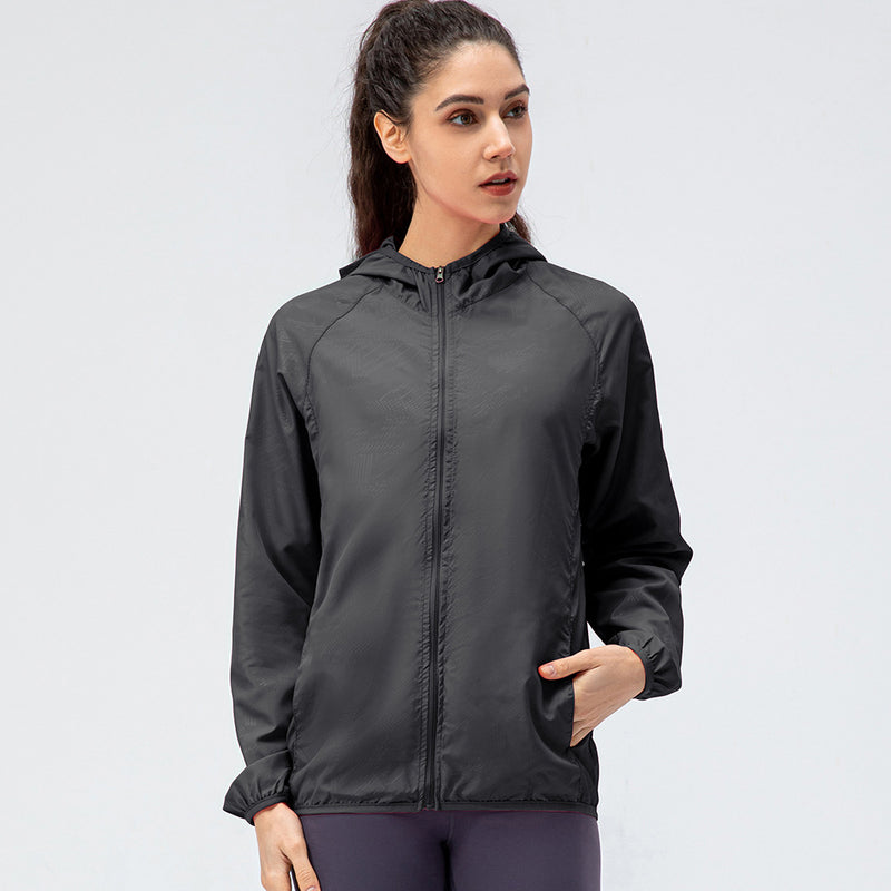 Load image into Gallery viewer, Women&#39;s outdoor sports skin windbreaker waterproof windproof lightweight breathable quick-drying cycling long-sleeved jacket D15007
