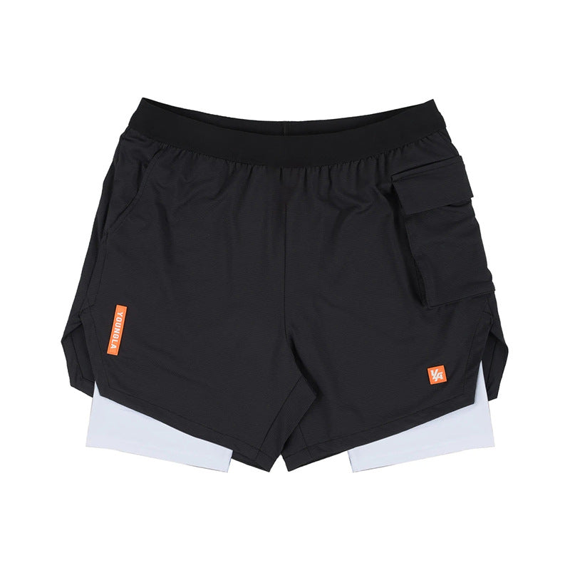 Load image into Gallery viewer, Fitness shorts release exposure loose moisture-absorbing sweat-wicking quick-drying elastic schoolbag bag shorts
