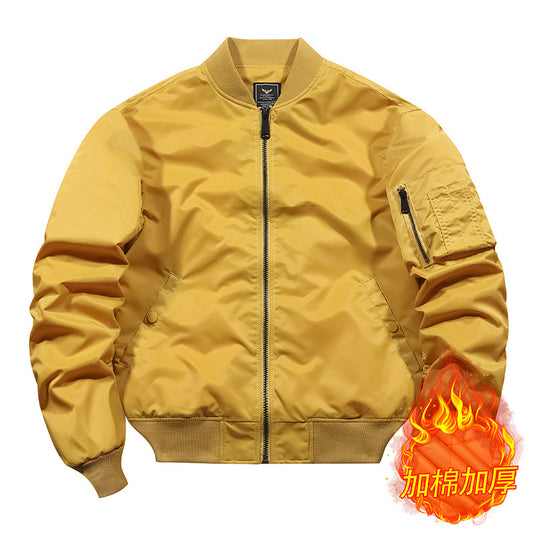 Autumn and winter tough guy jacket live source [cotton/thin] air force ma1 pilot jacket male flight jacket