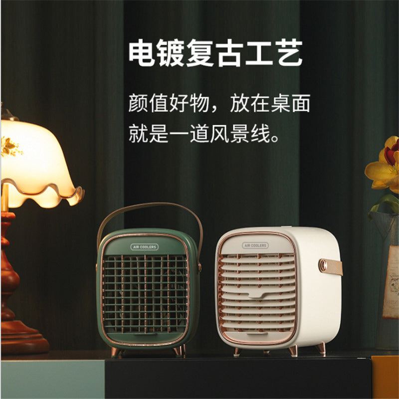 Load image into Gallery viewer, Amazon fan portable portable water cooling fan mini mute humidification small fan desktop cooling fan
