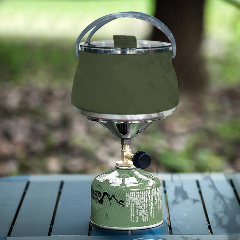 Load image into Gallery viewer, New camping portable silicone folding kettle outdoor compressible folding pot travel silicone kettle
