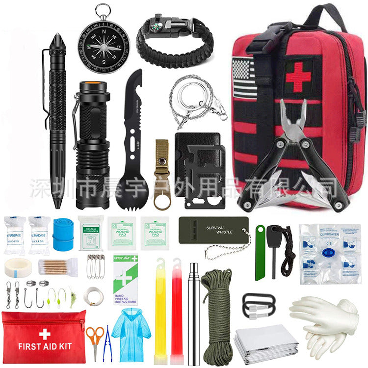 Load image into Gallery viewer, Outdoor camping camping multi-function tool Amazon wilderness survival equipment self-defense travel supplies set
