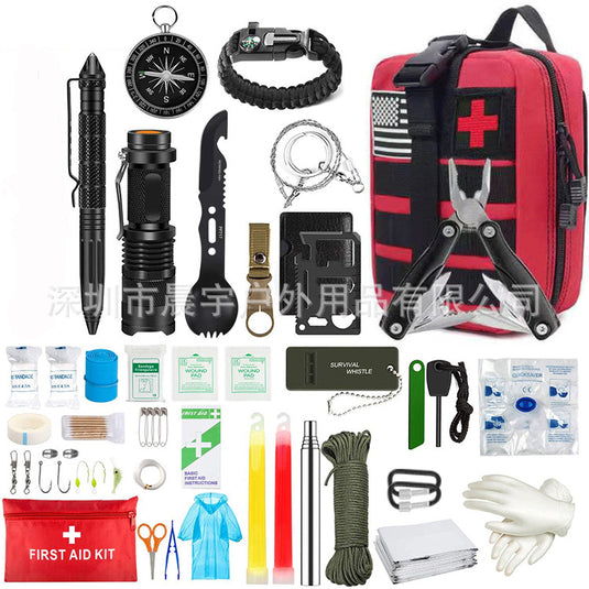 Outdoor camping camping multi-function tool Amazon wilderness survival equipment self-defense travel supplies set