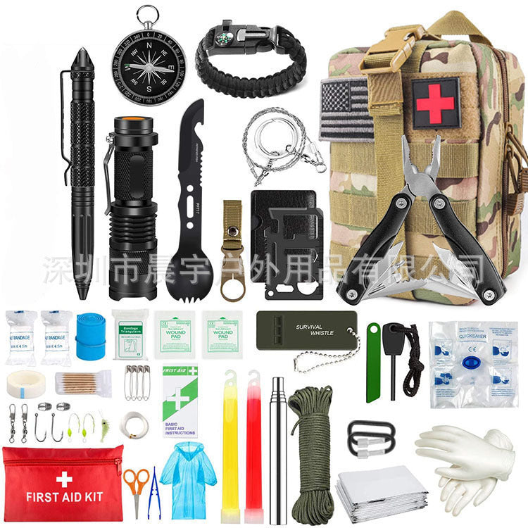Load image into Gallery viewer, Outdoor camping camping multi-function tool Amazon wilderness survival equipment self-defense travel supplies set
