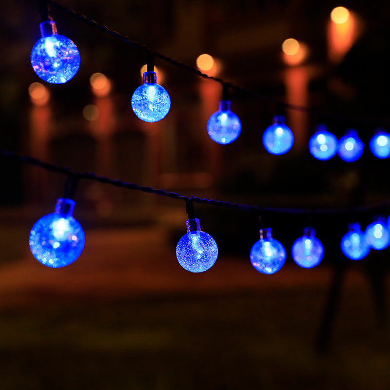 Load image into Gallery viewer, Factory direct outdoor camping light string crystal ball LED atmosphere decoration garden gypsophila solar light string
