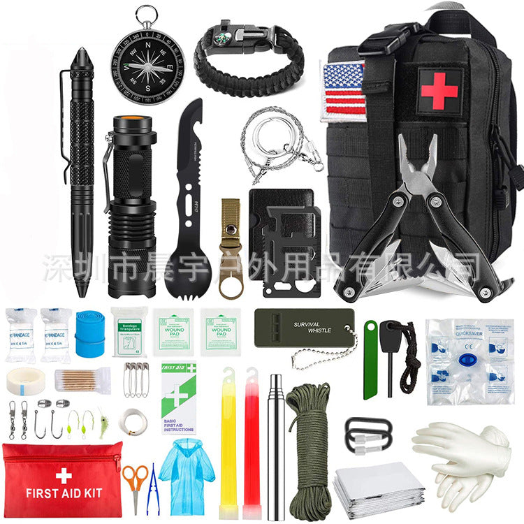 Load image into Gallery viewer, Outdoor camping camping multi-function tool Amazon wilderness survival equipment self-defense travel supplies set
