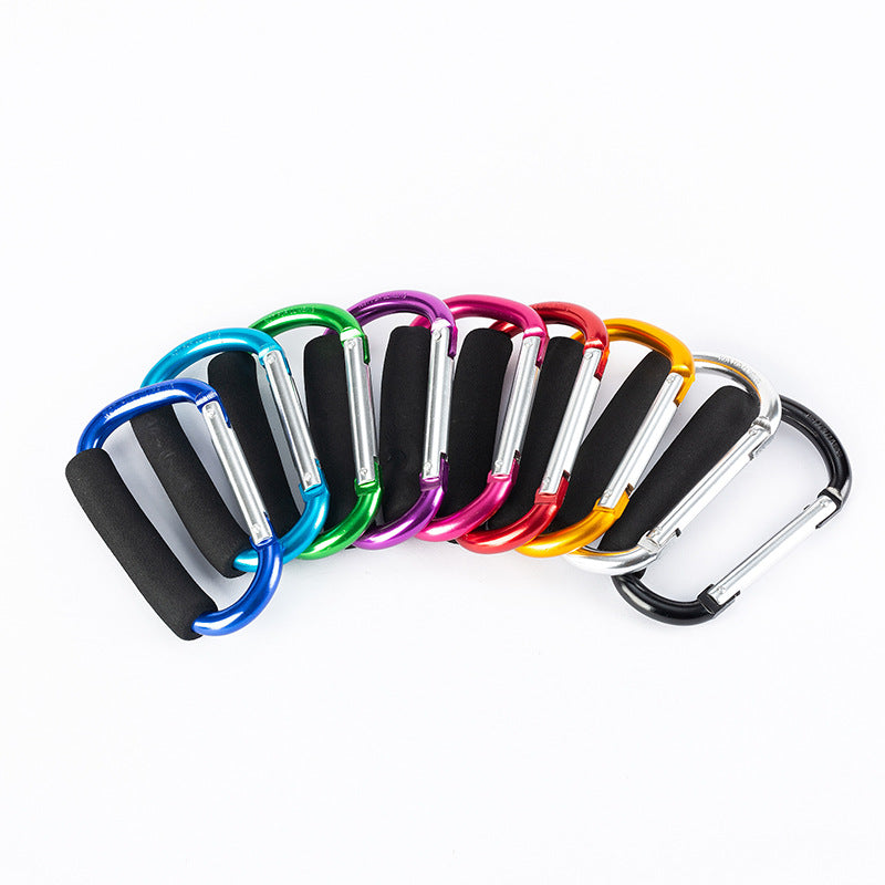 Load image into Gallery viewer, Large mountaineering buckle quick hook weight-bearing sponge hook outdoor aluminum alloy vegetable lift roller skate shoe lift
