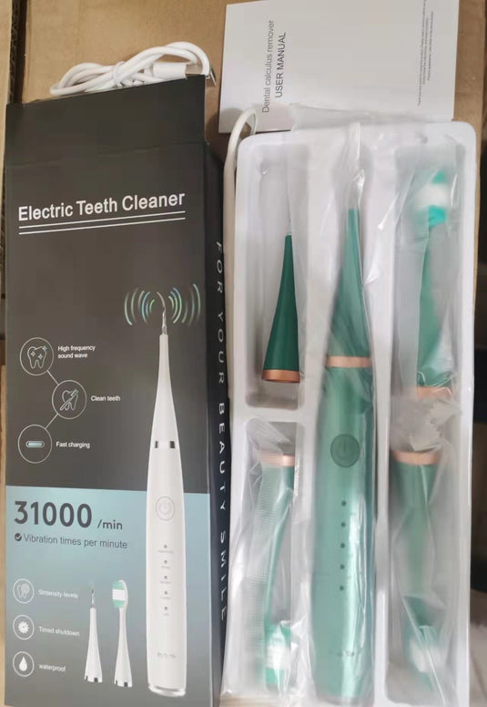 Cross-border 5-speed high-frequency vibration tooth cleaner USB electric toothbrush tooth cleaner to remove stains and calculus set tooth cleaner