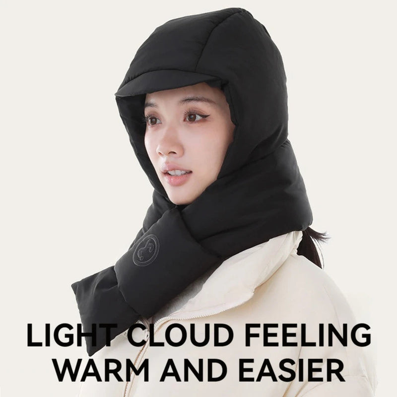Load image into Gallery viewer, Winter Fleece Cap With Scarf Skiing Cycling Thermal Hat Outdoor Sports
