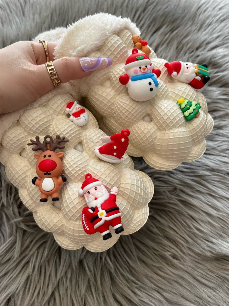 Load image into Gallery viewer, Funny DIY Bubble Slippers Furry House Slides for Chirstmas
