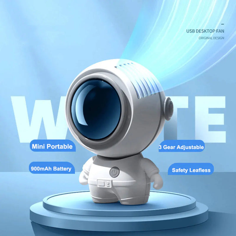 Load image into Gallery viewer, Astronaut Neck Hanging Fan Portable Cute Quiet Running Brushless Motor
