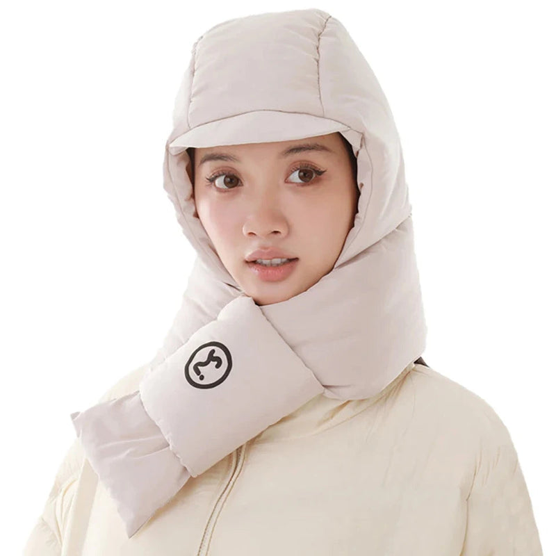 Load image into Gallery viewer, Winter Fleece Cap With Scarf Skiing Cycling Thermal Hat Outdoor Sports
