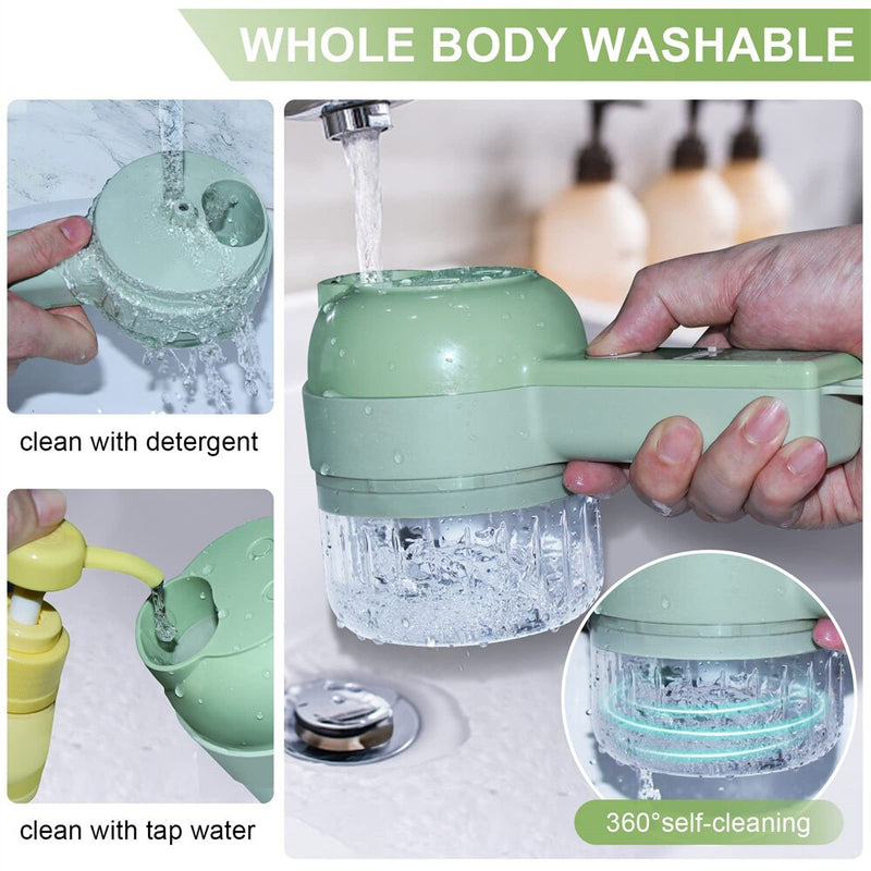 Load image into Gallery viewer, Portable Handheld 4 in 1 Electric Vegetable Slicer
