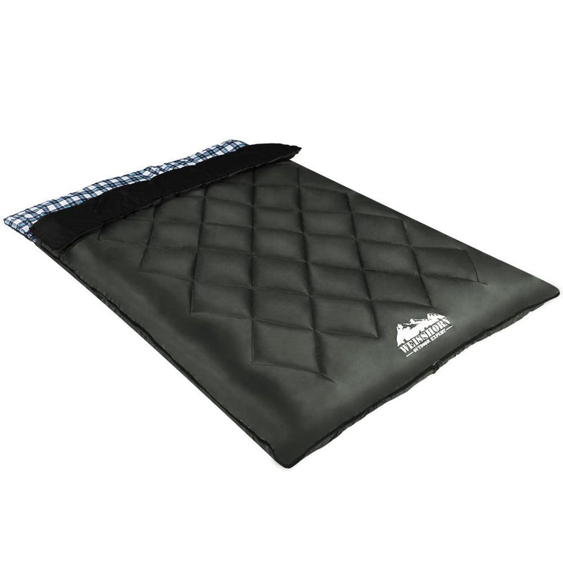 Load image into Gallery viewer, Weisshorn Sleeping Bag Double Pillow Thermal Camping Hiking Tent Grey
