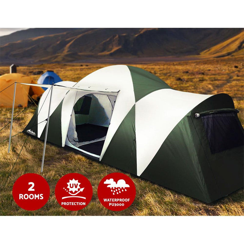 Load image into Gallery viewer, Weisshorn Family Camping Tent 12 Person Hiking Beach Tents (3 Rooms)

