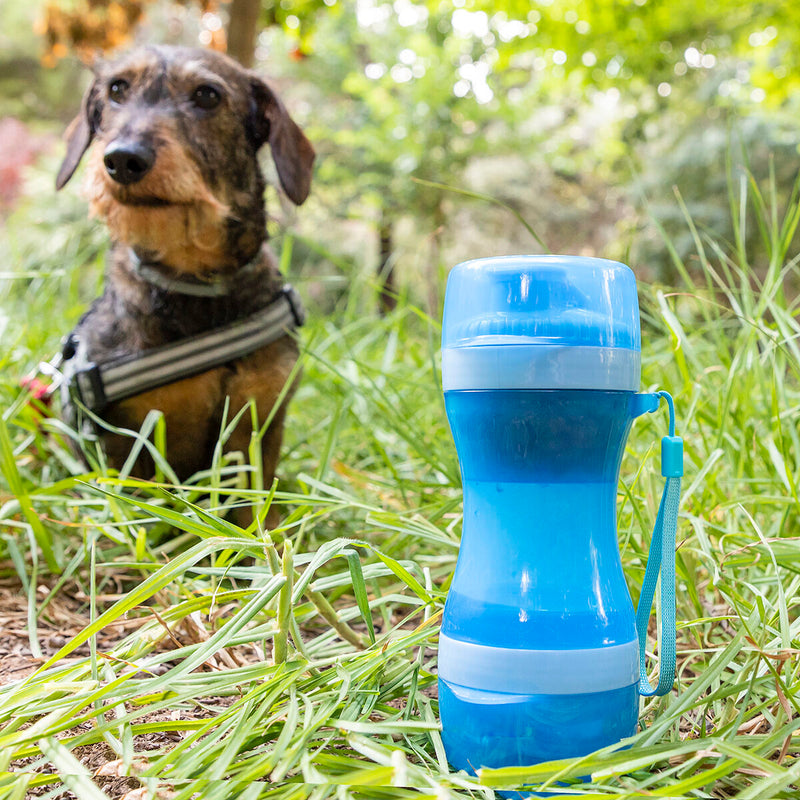 Load image into Gallery viewer, 2-in-1 bottle with water and food containers for pets Pettap
