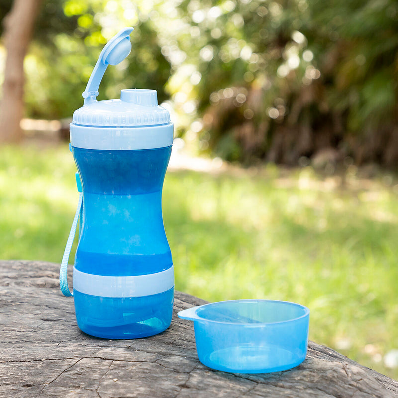 Load image into Gallery viewer, 2-in-1 bottle with water and food containers for pets Pettap
