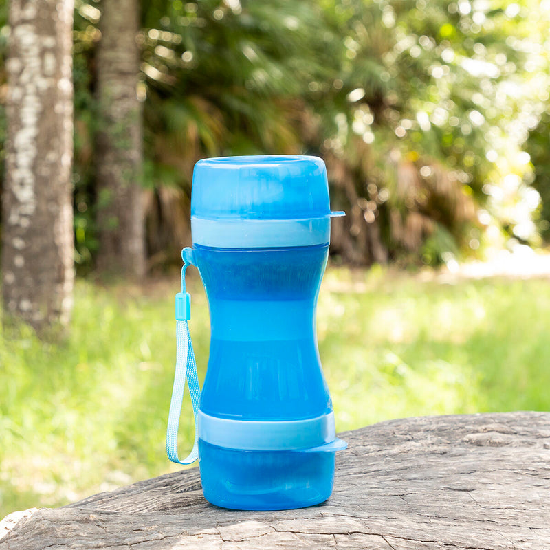 Load image into Gallery viewer, 2-in-1 bottle with water and food containers for pets Pettap

