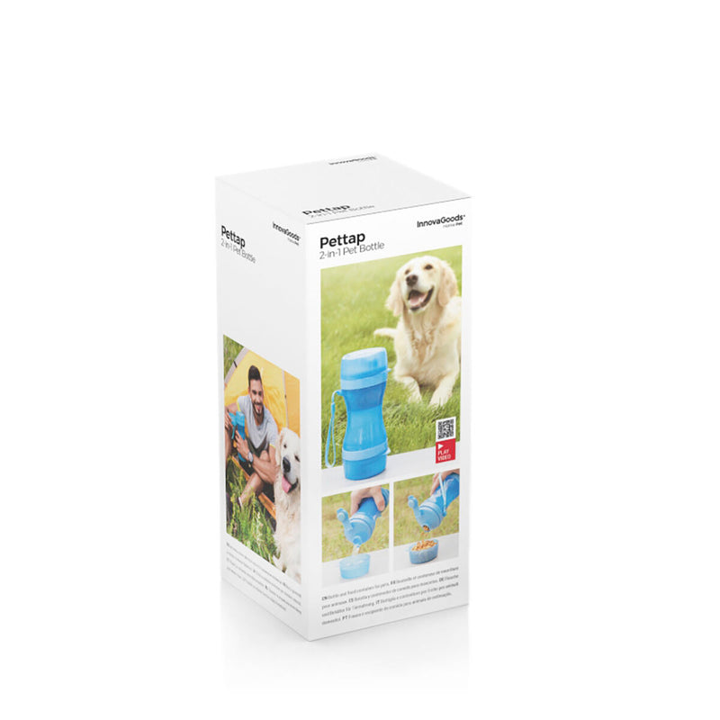 Load image into Gallery viewer, 2-in-1 bottle with water and food containers for pets Pettap
