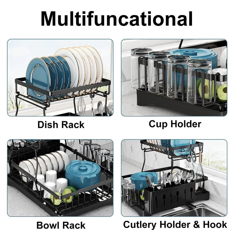 Load image into Gallery viewer, Dish Racks For Kitchen Counter, Stainless Steel Kitchen Dish Drying
