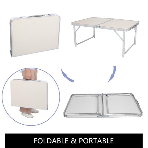 Load image into Gallery viewer, 90 x 60 x 70cm Home Use Aluminum Alloy Folding Table
