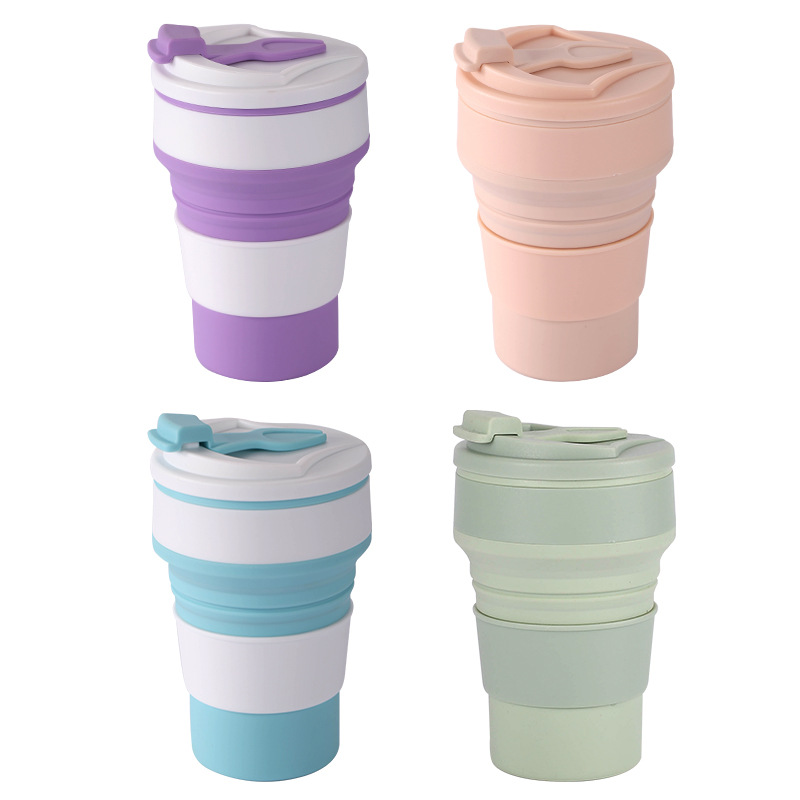 Load image into Gallery viewer, Silicone Folding Camping Cup Collapsible Coffee Cup Travel Mug
