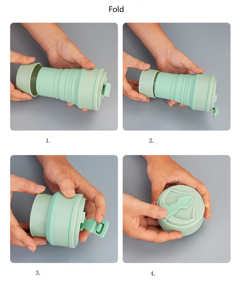 Load image into Gallery viewer, Silicone Folding Camping Cup Collapsible Coffee Cup Travel Mug
