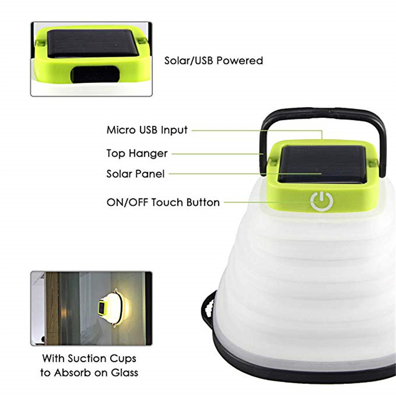 Load image into Gallery viewer, Portable Led Solar Light Collapsible Camping Lantern
