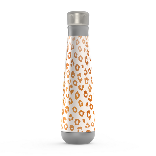 Copper Leopard Print Water Bottle