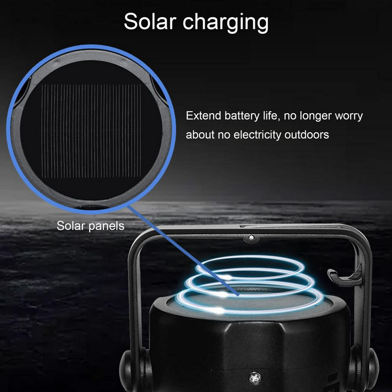 Load image into Gallery viewer, Foldable Fan Portable LED Solar Camping Lantern with Hook
