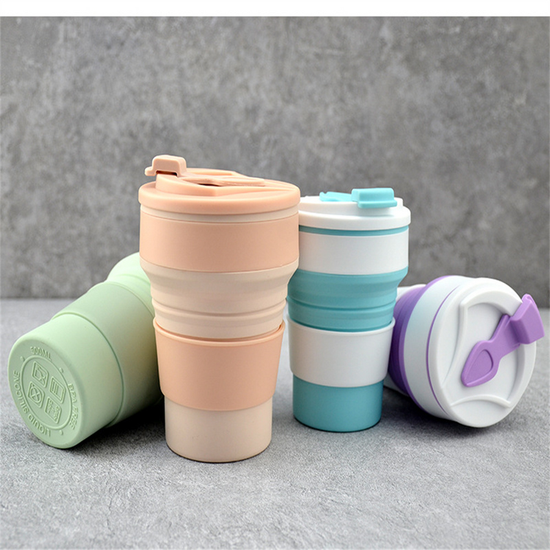 Load image into Gallery viewer, Silicone Folding Camping Cup Collapsible Coffee Cup Travel Mug
